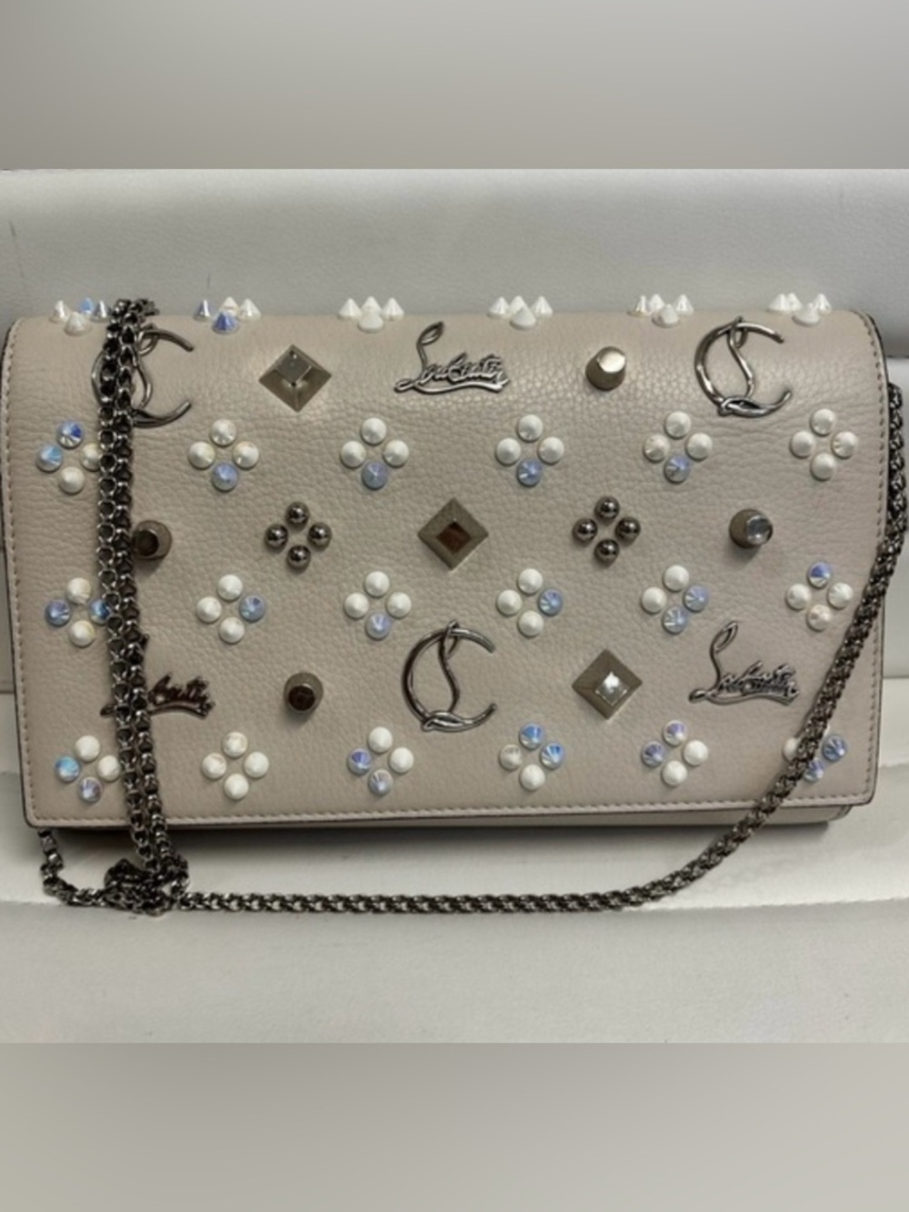 Christian Louboutin Paloma Leather Clutch/Crossbody Bag EUC